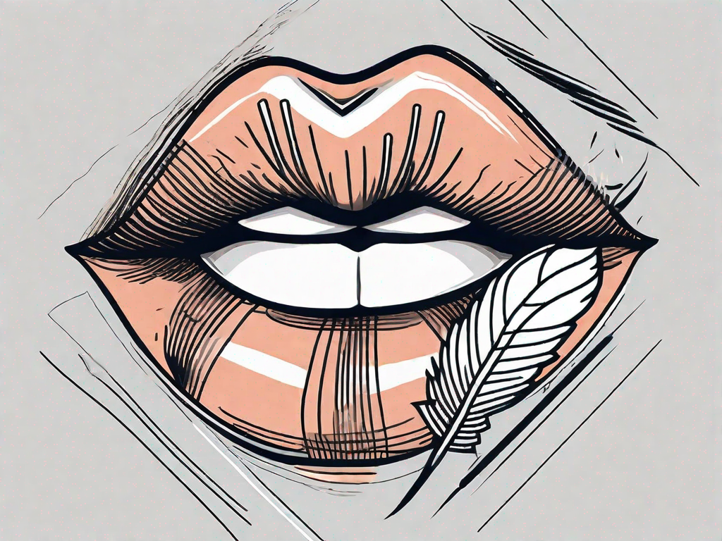 How do lip primers help in preventing feathering?