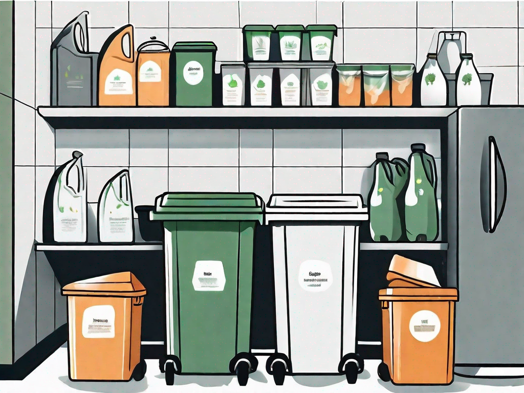 How can I efficiently recycle and manage kitchen waste?