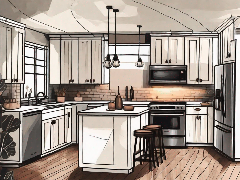 How does lighting impact the mood and ambiance of a kitchen?