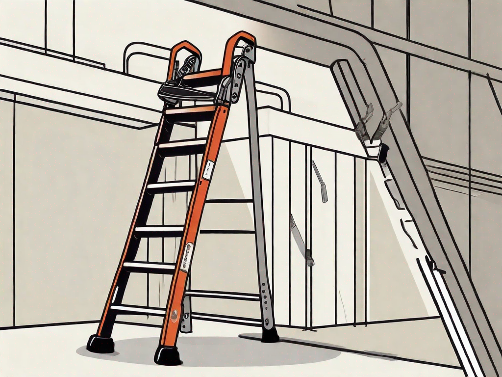 What's the proper way to set up and use a ladder safely?