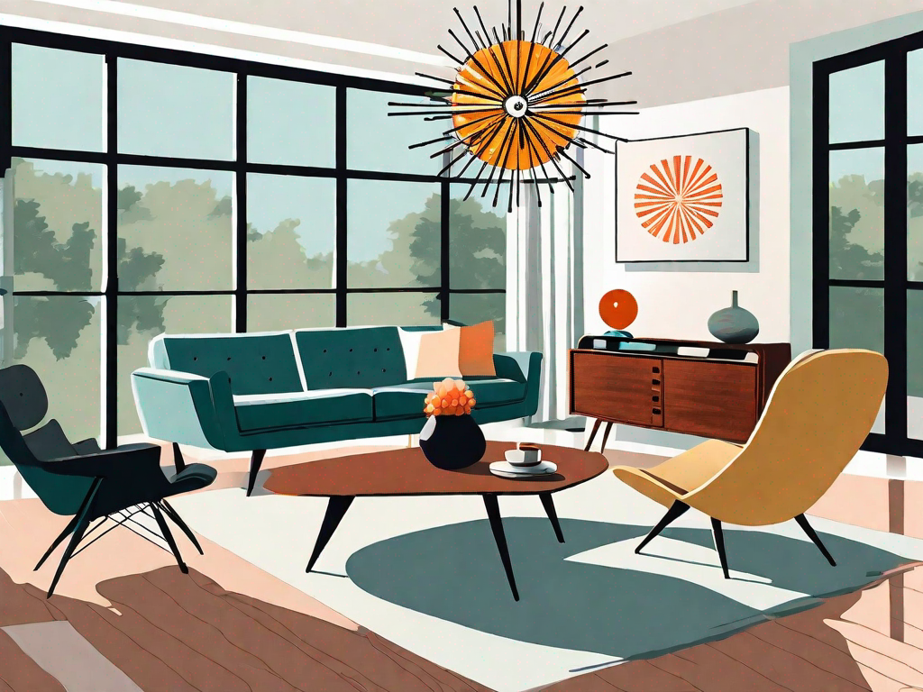 Are there any iconic furniture pieces associated with retro design?