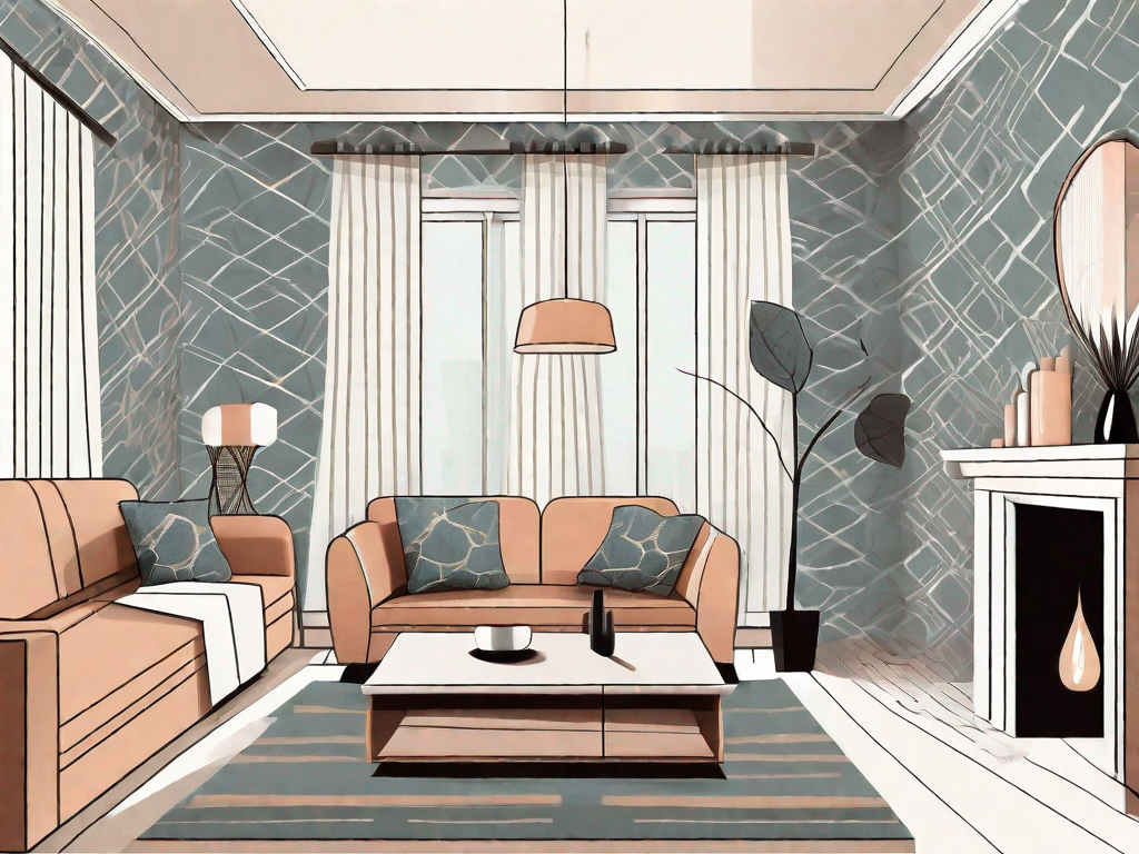 Can I use patterned wallpaper with patterned furniture?